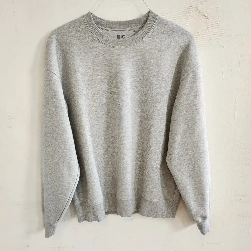 UNIQLO +C Clare Waight Keller Men’s M Gray Oversized Crewneck Sweatshirt Sweater